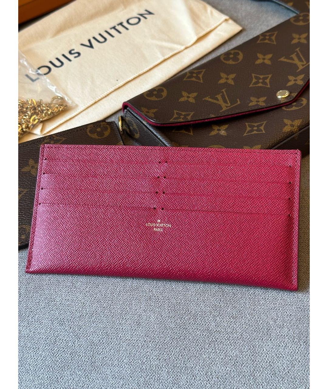 LOUIS VUITTON Коричневая кожаная сумка через плечо, фото 5