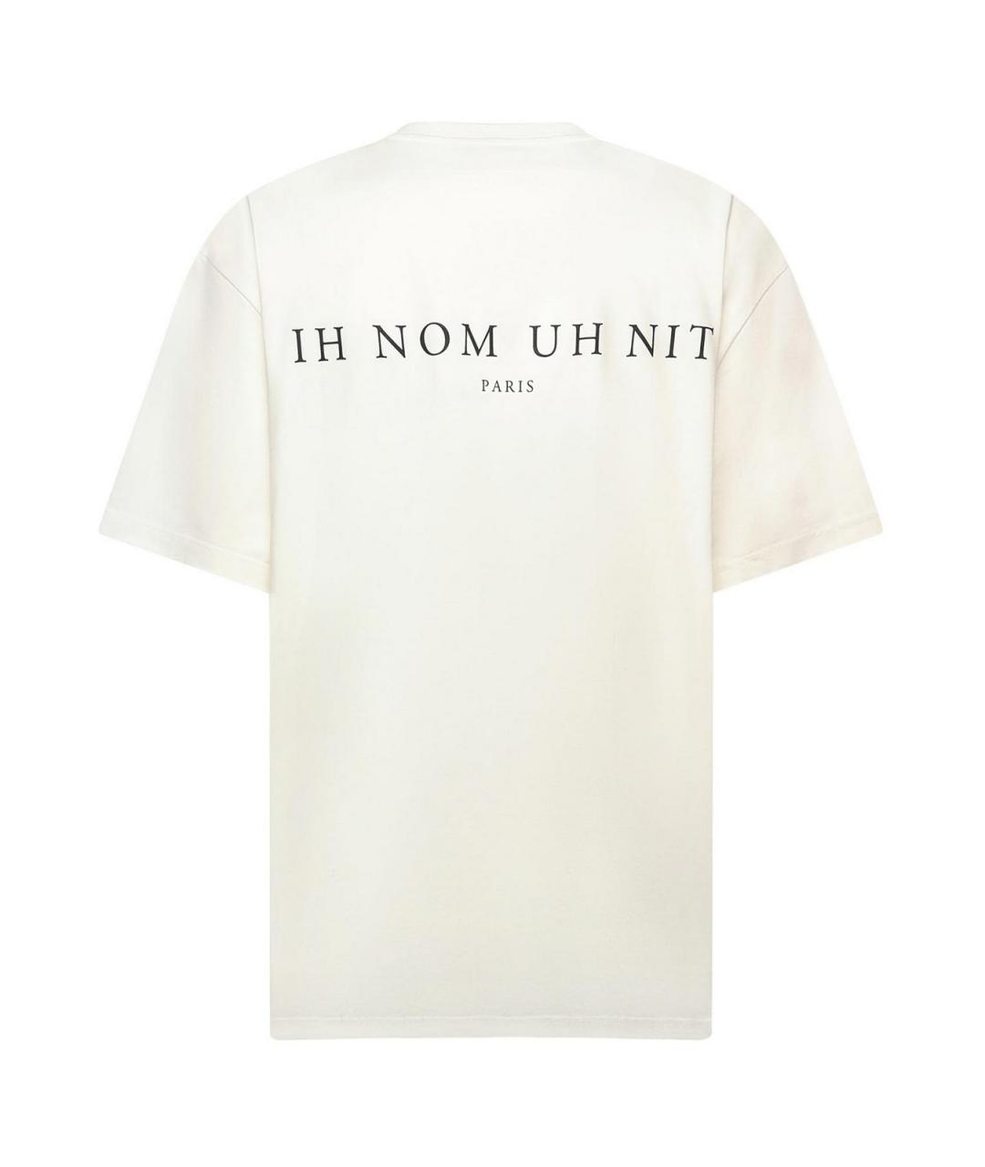 IH NOM UH NIT Бежевая хлопковая футболка, фото 3
