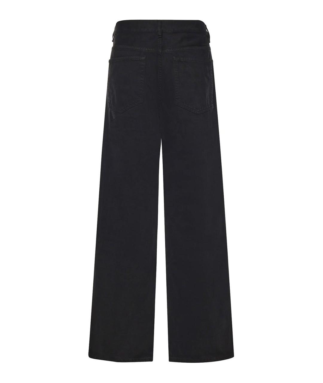 ANN DEMEULEMEESTER Черные хлопковые повседневные брюки, фото 3