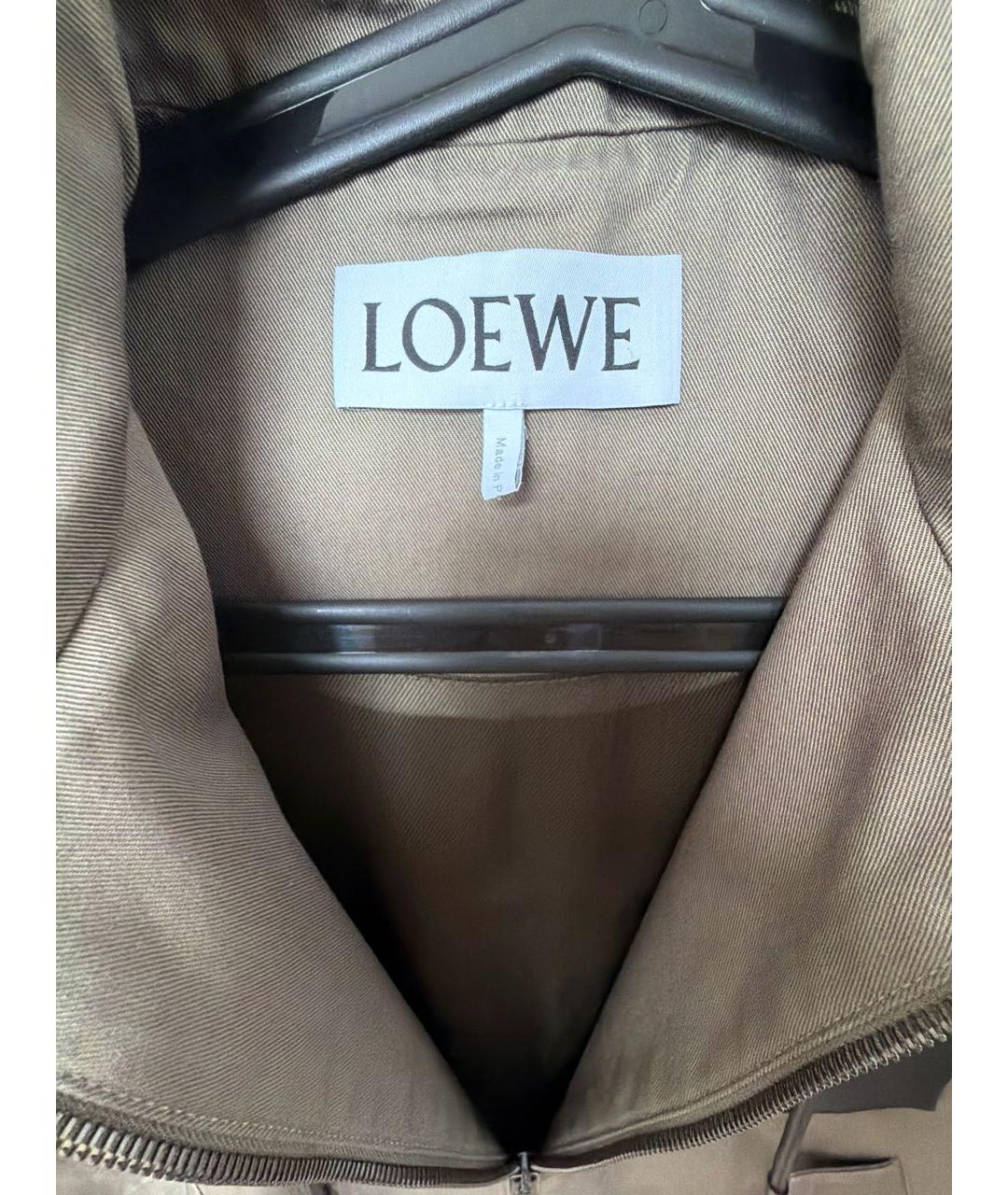 LOEWE Хаки хлопковая куртка, фото 3