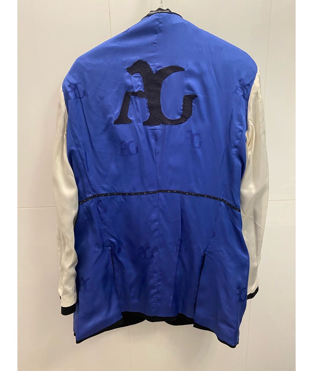 ANGELO GALASSO Темно-синий шерстяной пиджак, фото 3