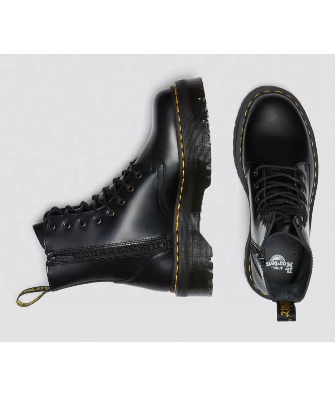 DR. MARTENS Черные кожаные высокие ботинки, фото 4