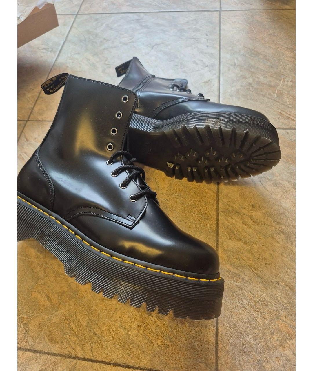 DR. MARTENS Черные кожаные высокие ботинки, фото 2