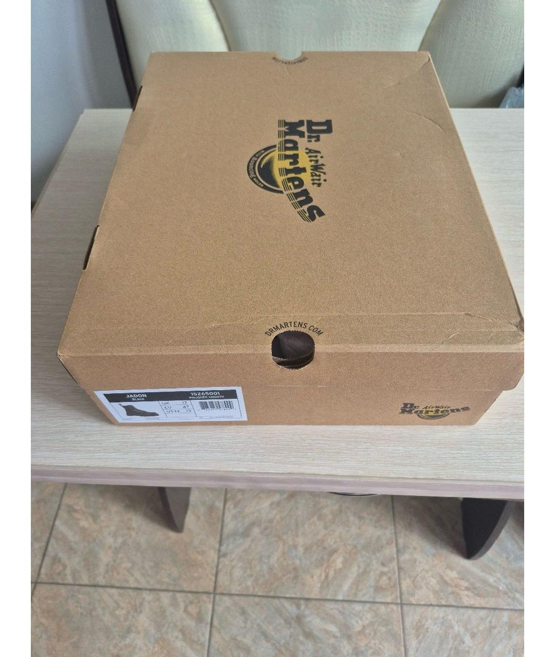 DR. MARTENS Черные кожаные высокие ботинки, фото 6