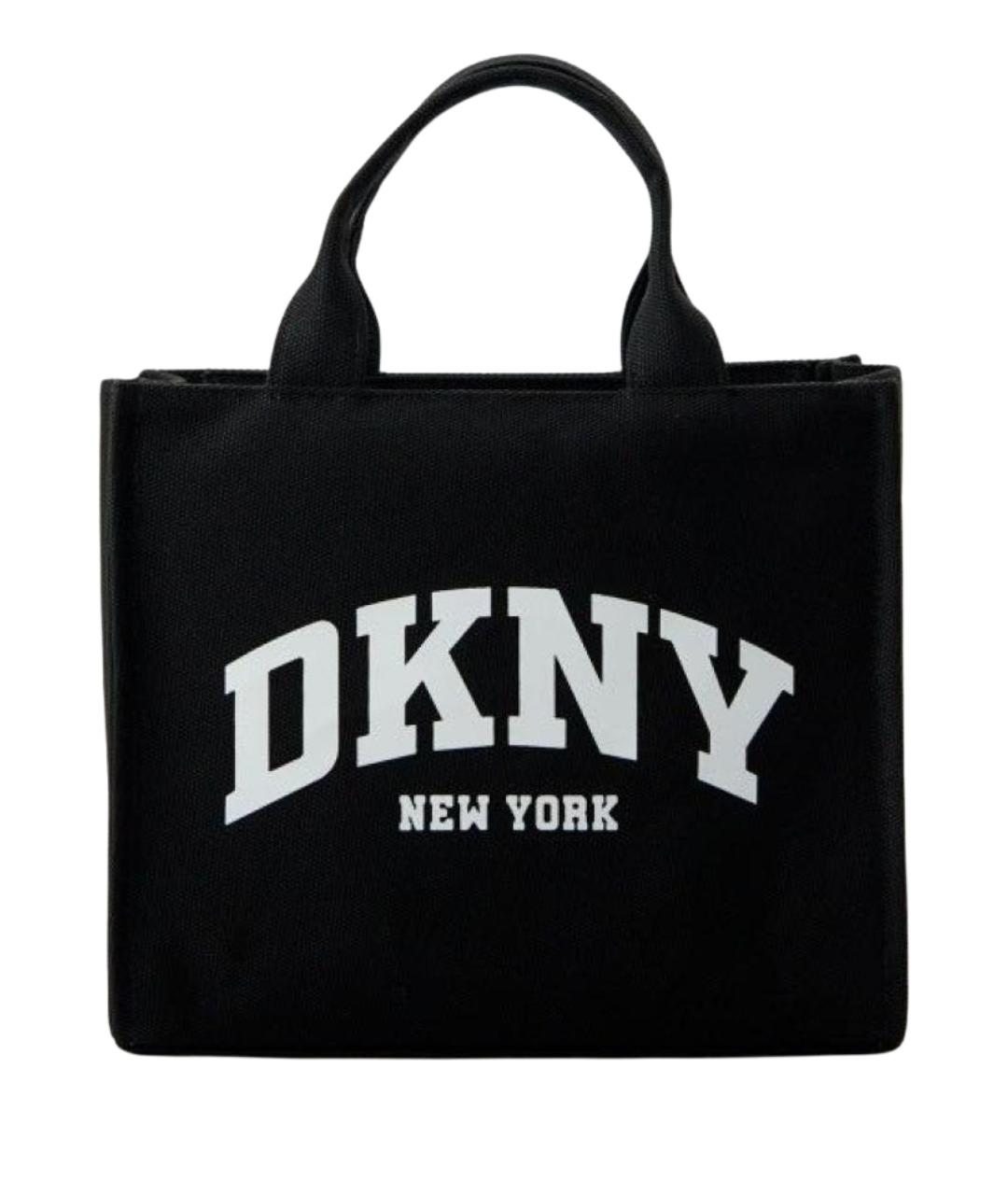 DKNY Черная хлопковая сумка тоут, фото 1