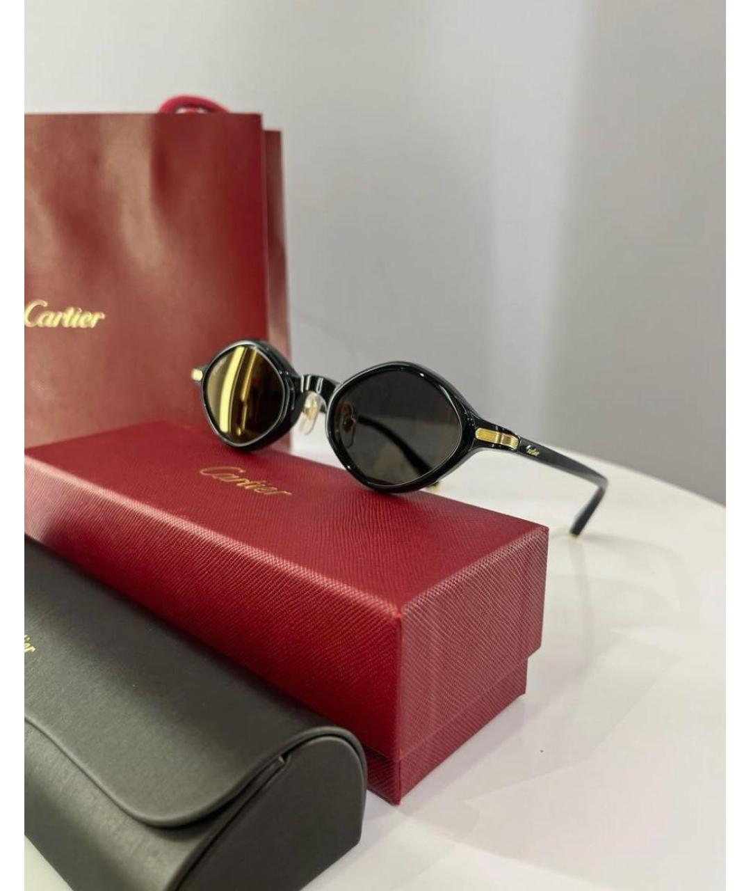 CARTIER Черные пластиковые солнцезащитные очки, фото 7