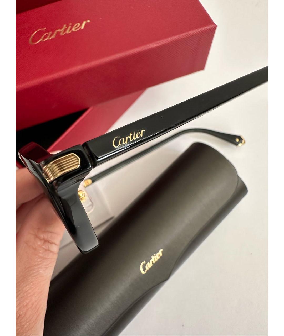 CARTIER Черные пластиковые солнцезащитные очки, фото 4