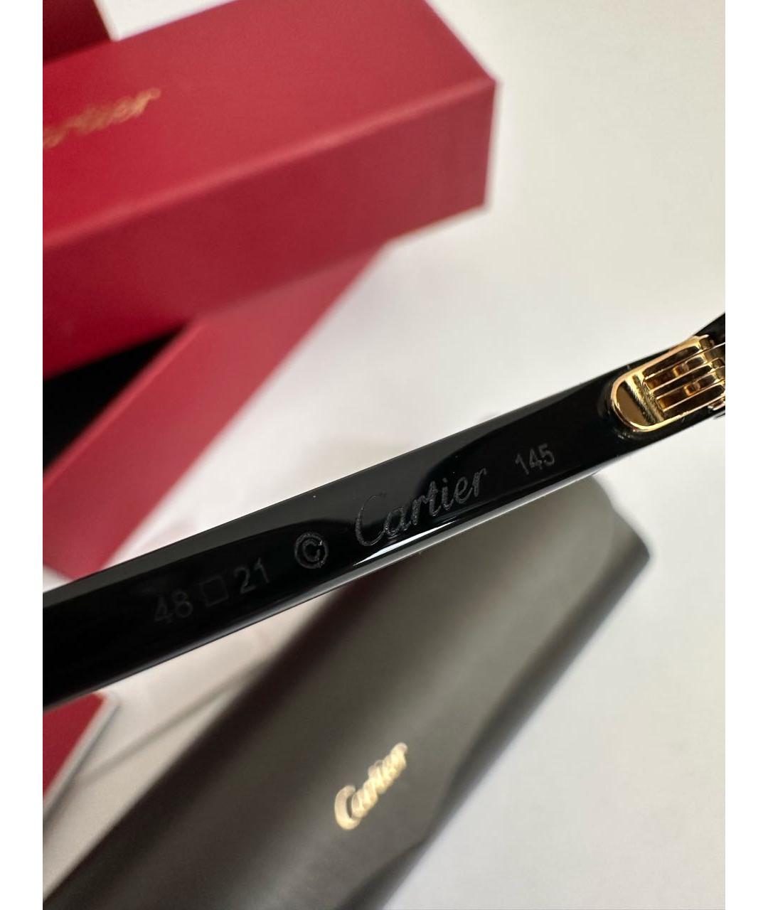 CARTIER Черные пластиковые солнцезащитные очки, фото 5