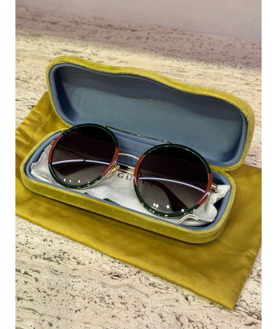 GUCCI Мульти пластиковые солнцезащитные очки, фото 4