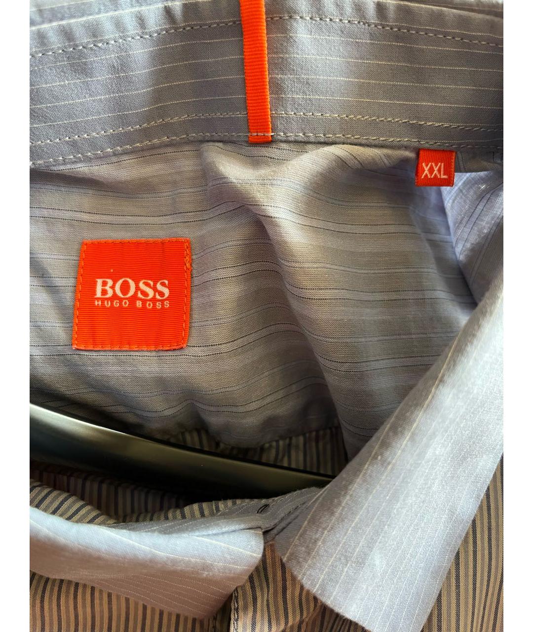 HUGO BOSS Голубая хлопковая кэжуал рубашка, фото 4