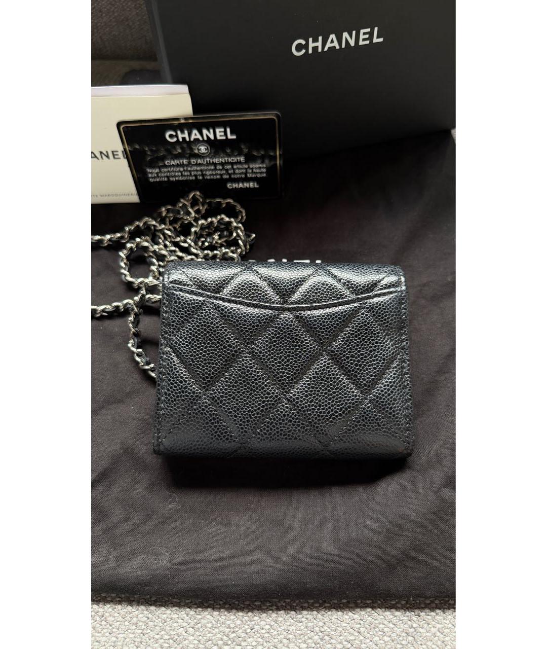 CHANEL Черная кожаная сумка через плечо, фото 3