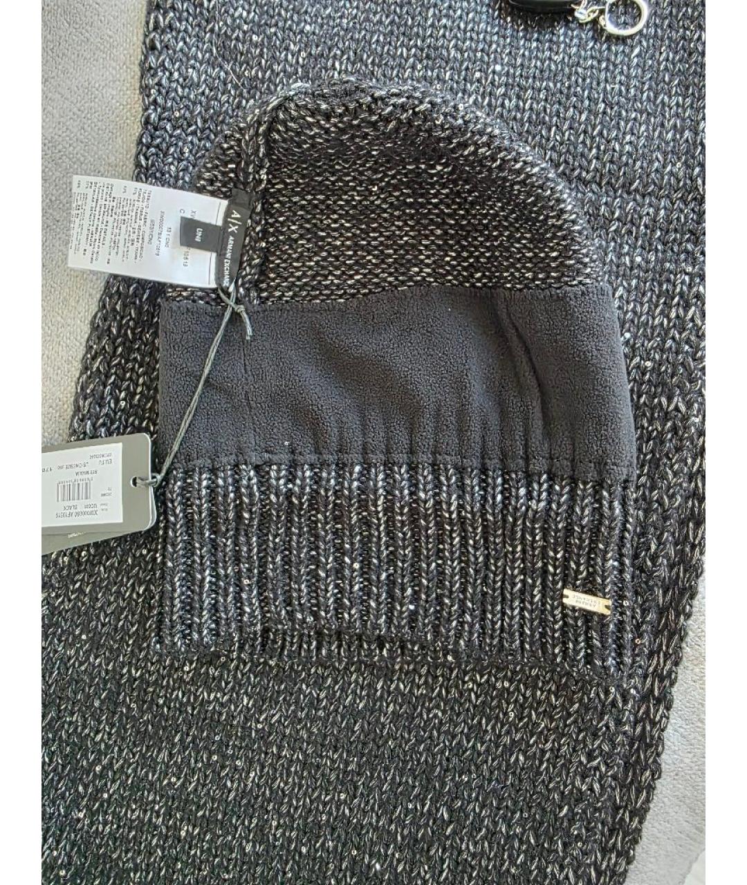 ARMANI EXCHANGE Антрацитовая синтетическая шапка, фото 7