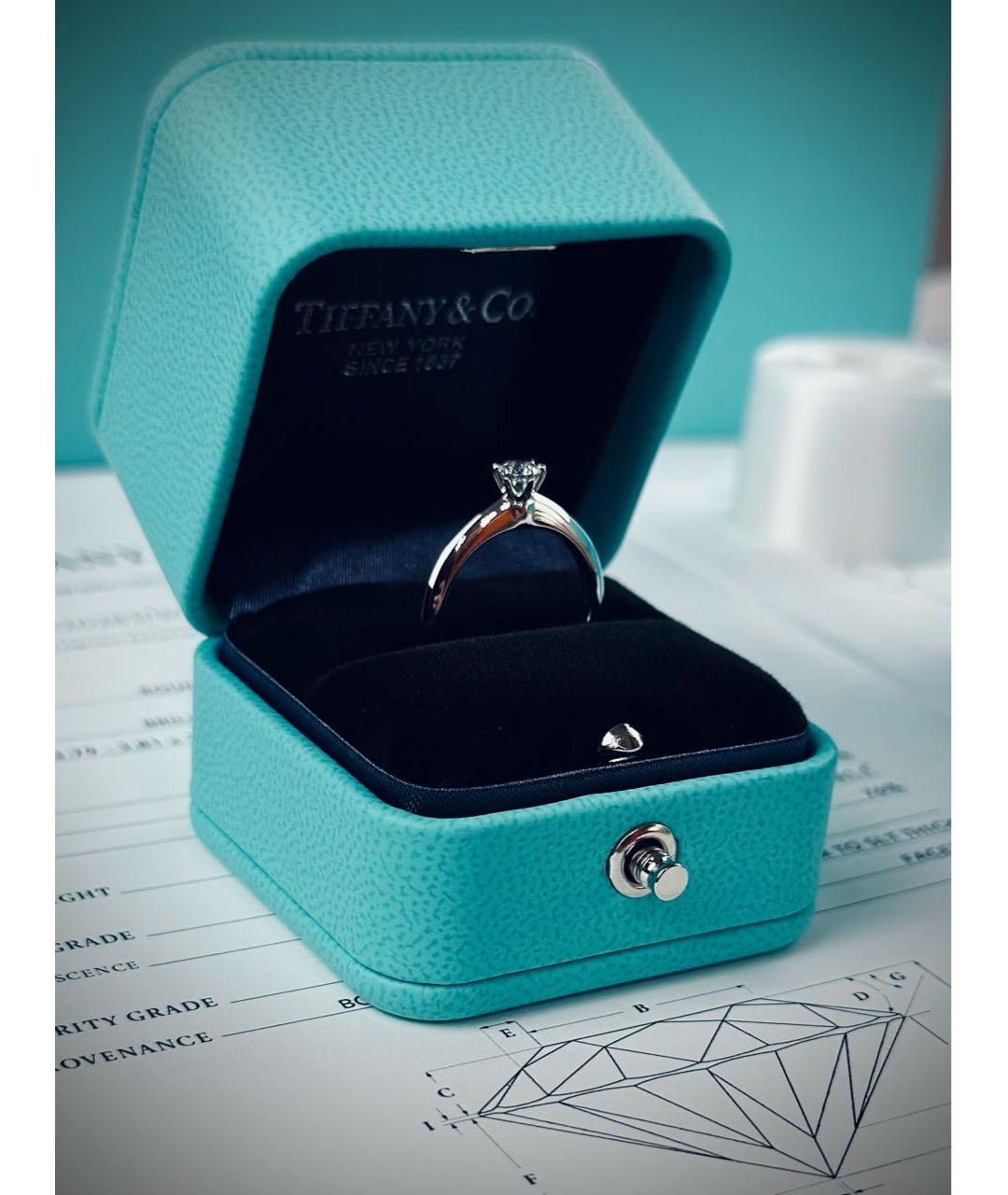 TIFFANY&CO Серебряное платиновое кольцо, фото 3