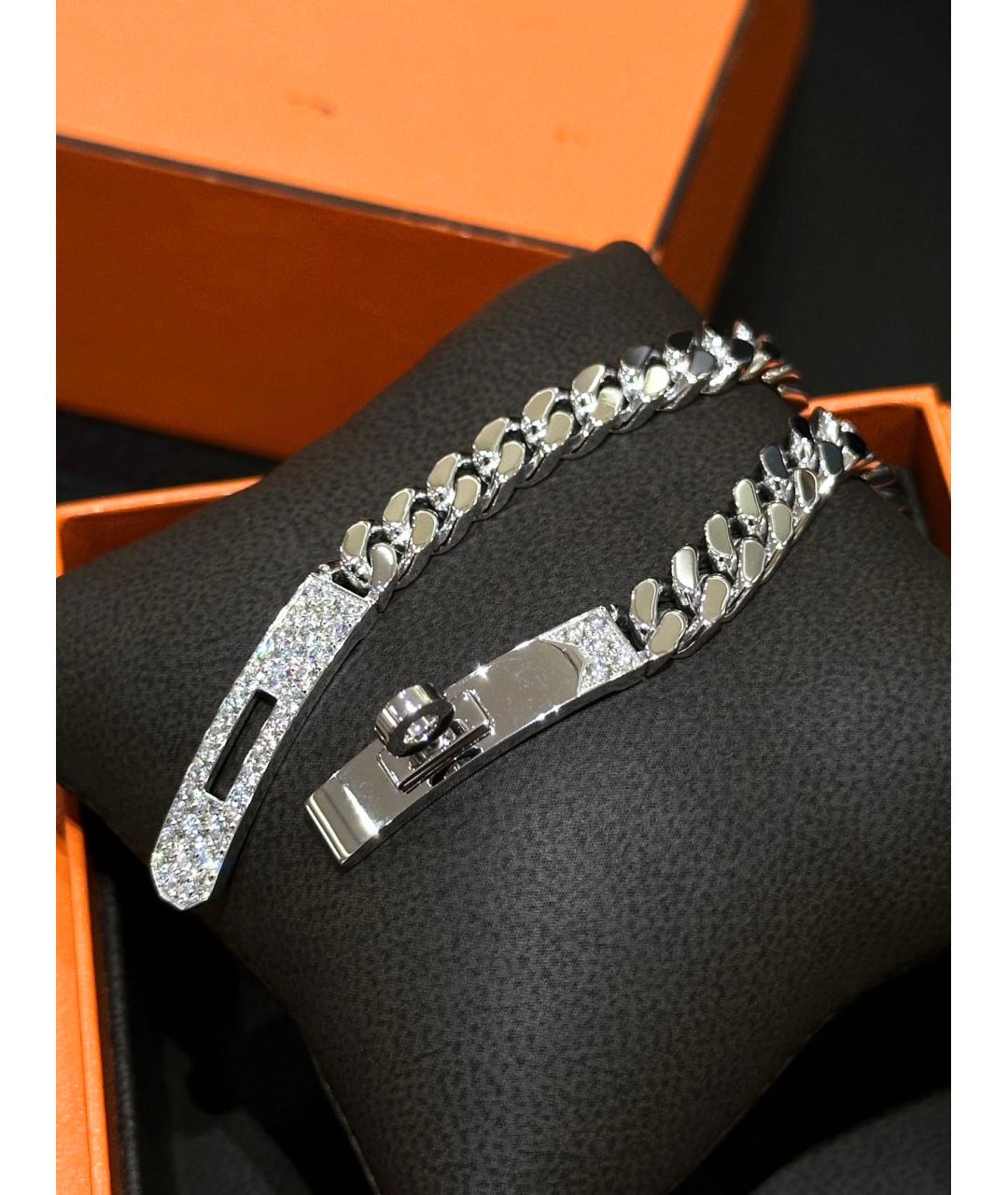 HERMES Серебряный браслет из белого золота, фото 2
