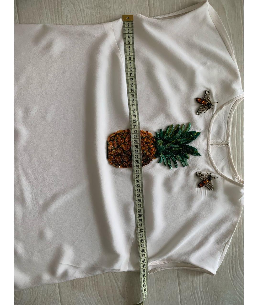 GUCCI Бежевая шелковая блузы, фото 7