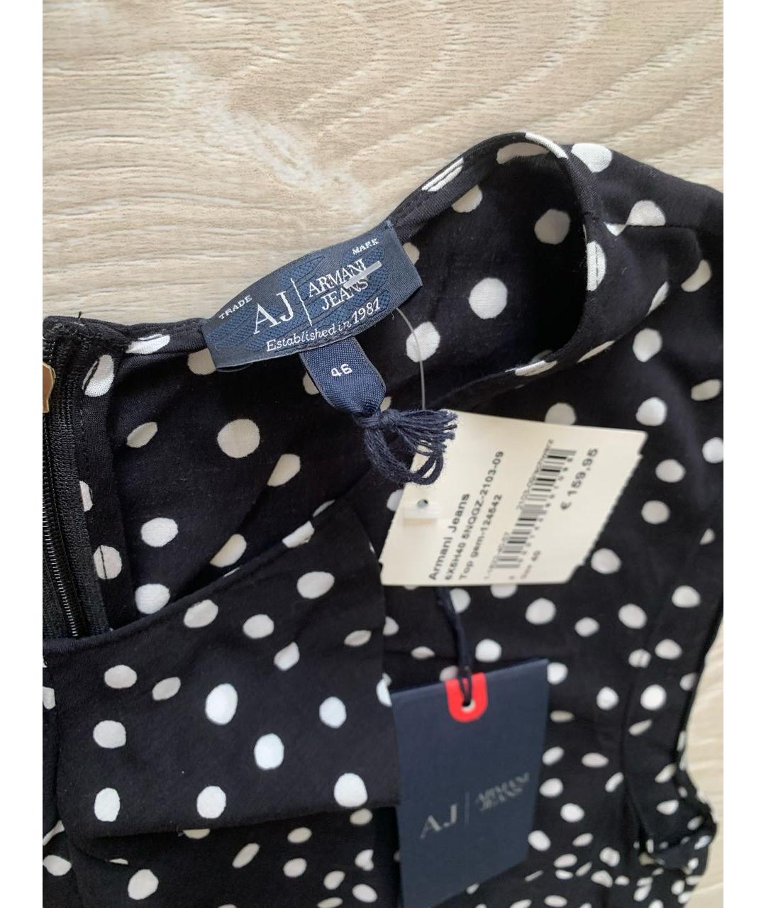 ARMANI JEANS Черная вискозная блузы, фото 3