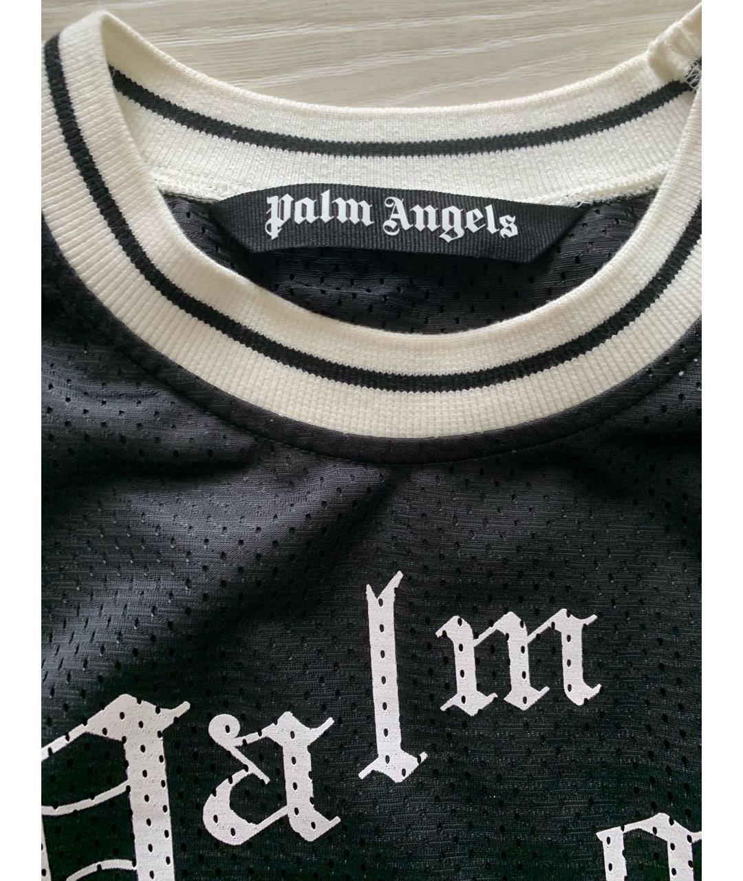 PALM ANGELS Черная синтетическая майка, фото 3