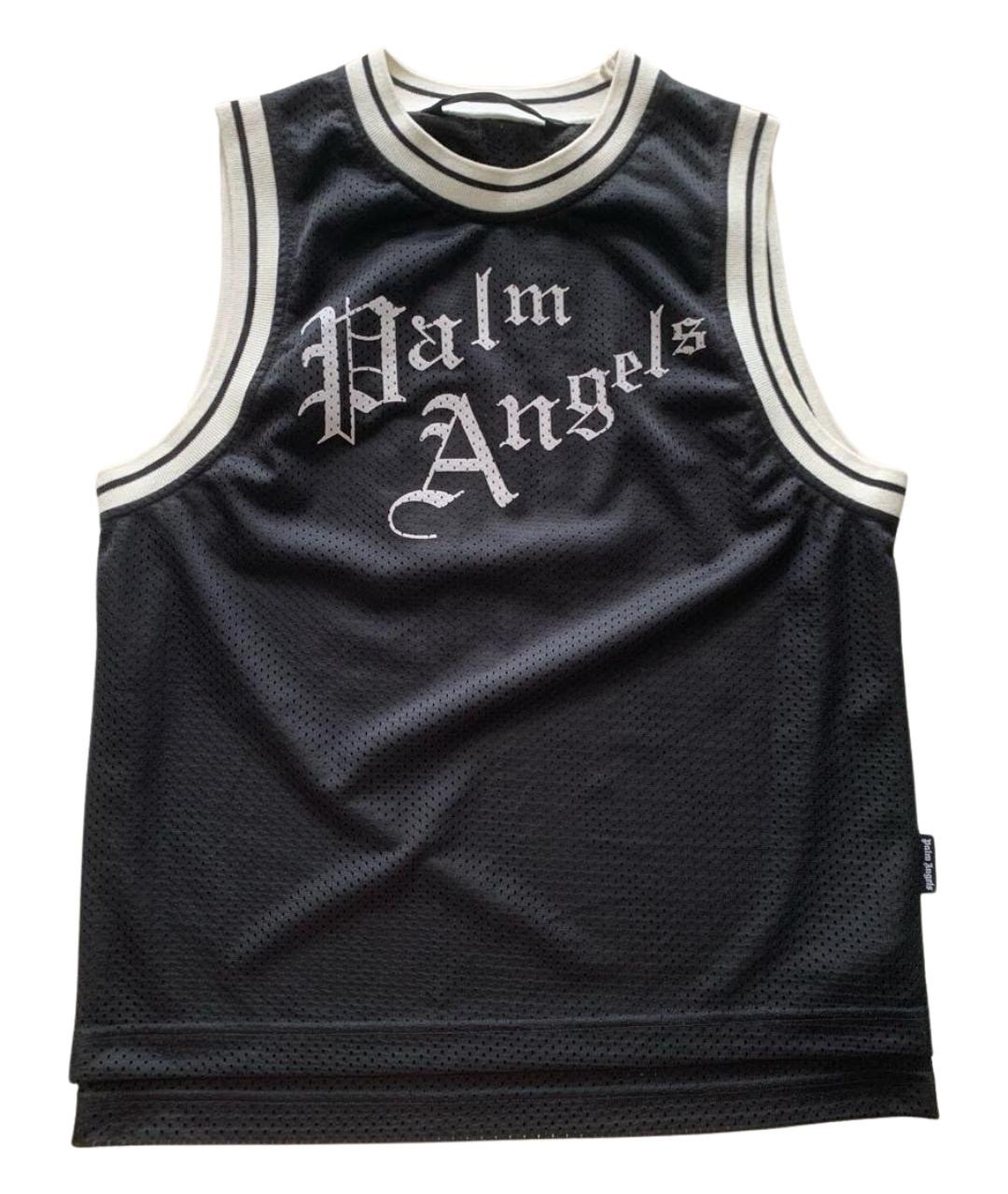 PALM ANGELS Черная синтетическая майка, фото 1