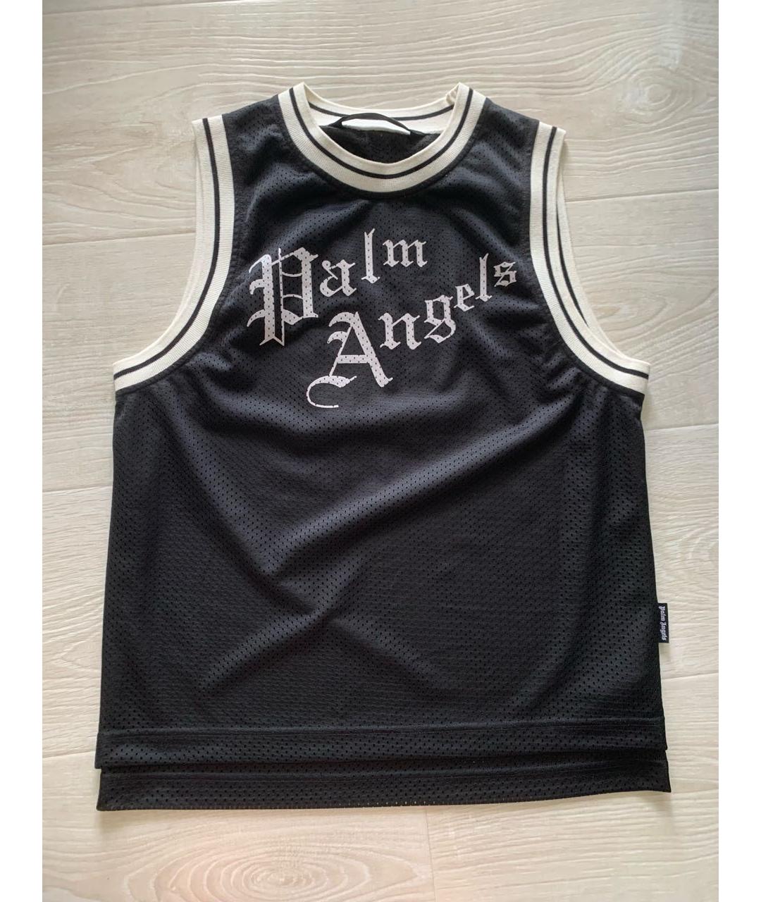 PALM ANGELS Черная синтетическая майка, фото 8