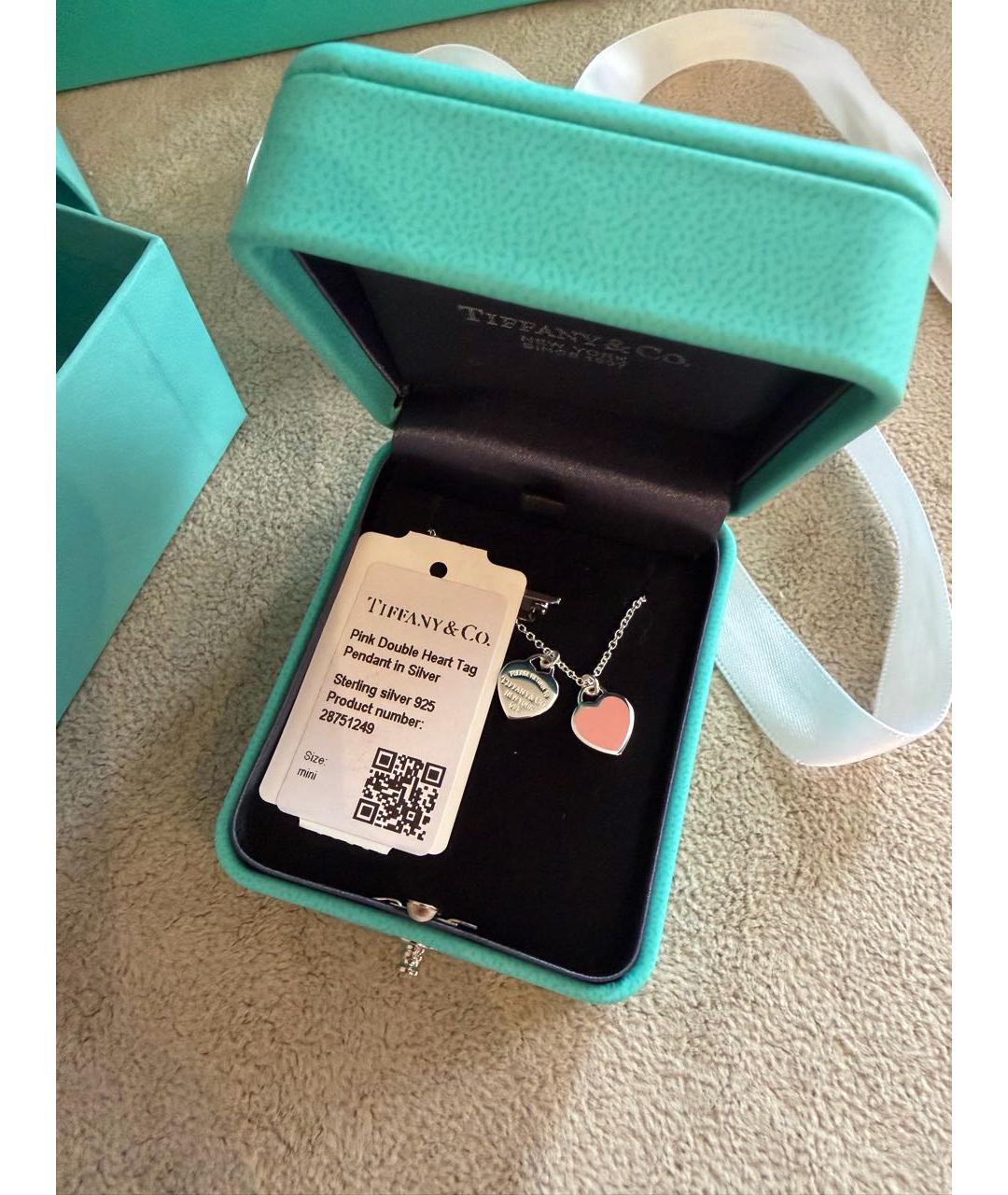 TIFFANY&CO Розовая серебряная подвеска, фото 3