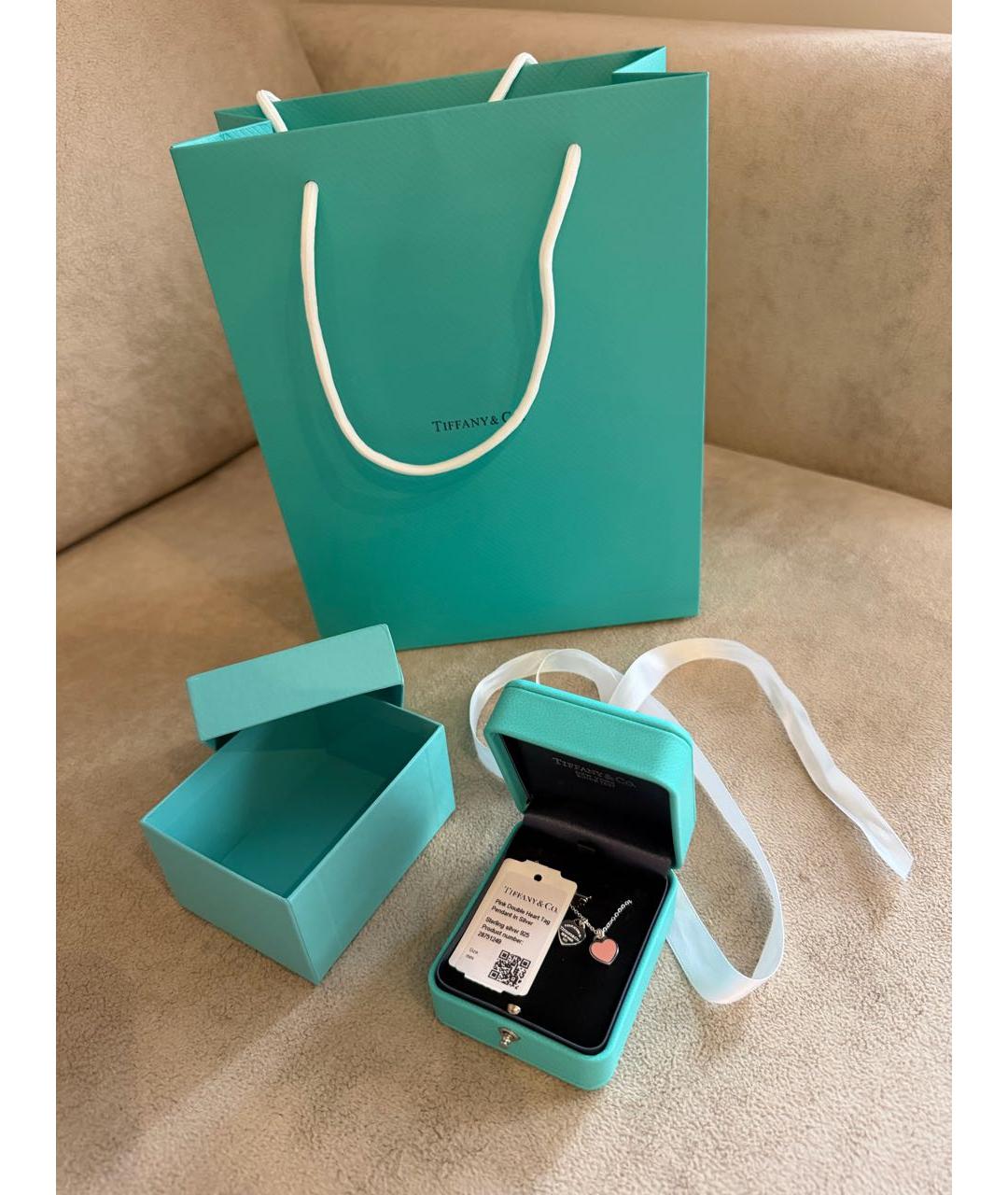 TIFFANY&CO Розовая серебряная подвеска, фото 4