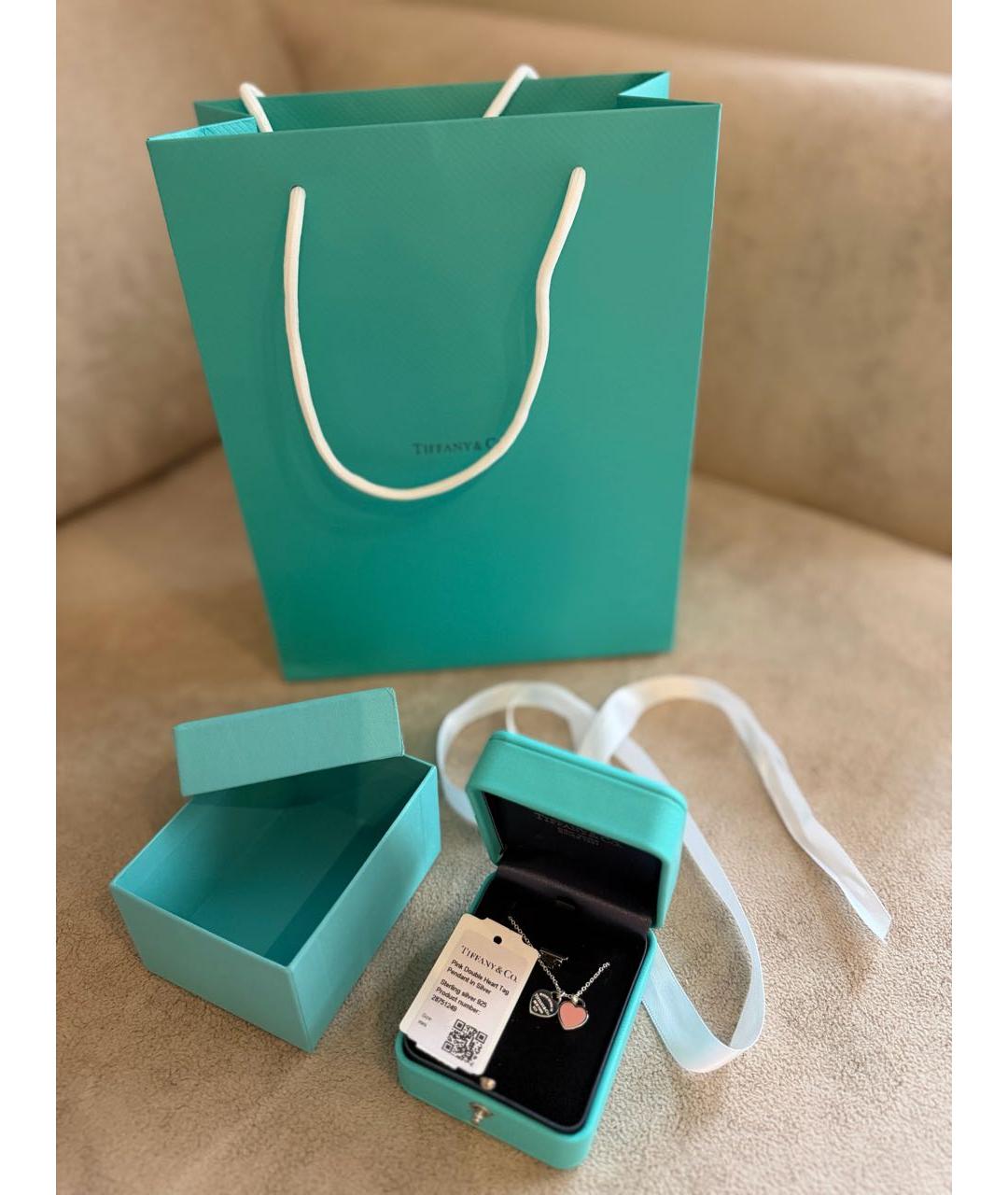 TIFFANY&CO Розовая серебряная подвеска, фото 5