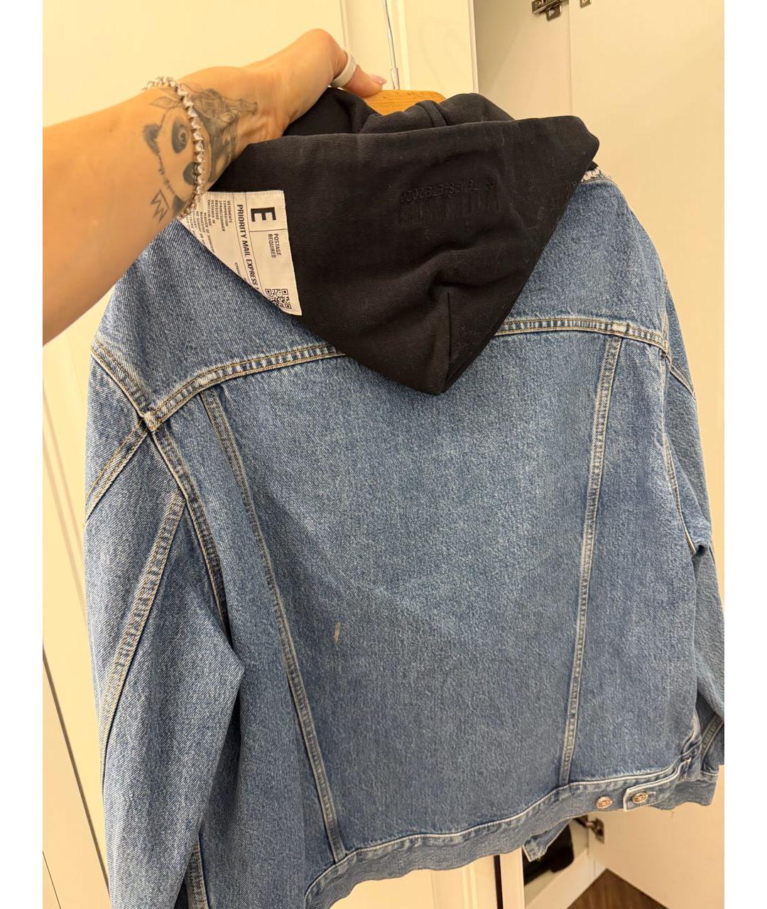 VETEMENTS Синяя хлопковая куртка, фото 2