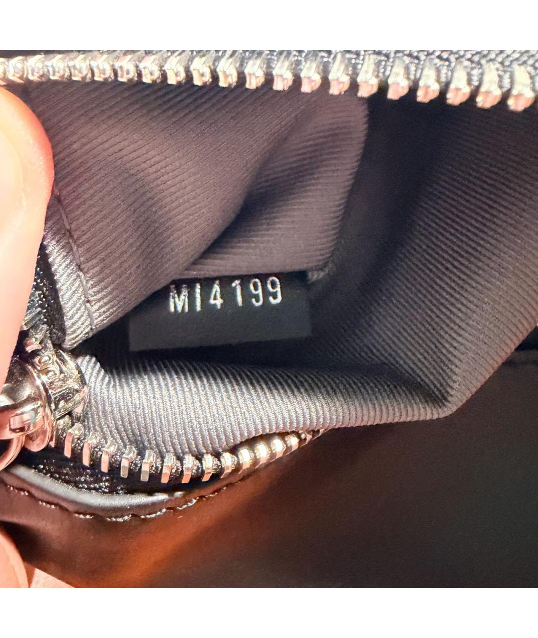 LOUIS VUITTON Антрацитовая кожаная поясная сумка, фото 7