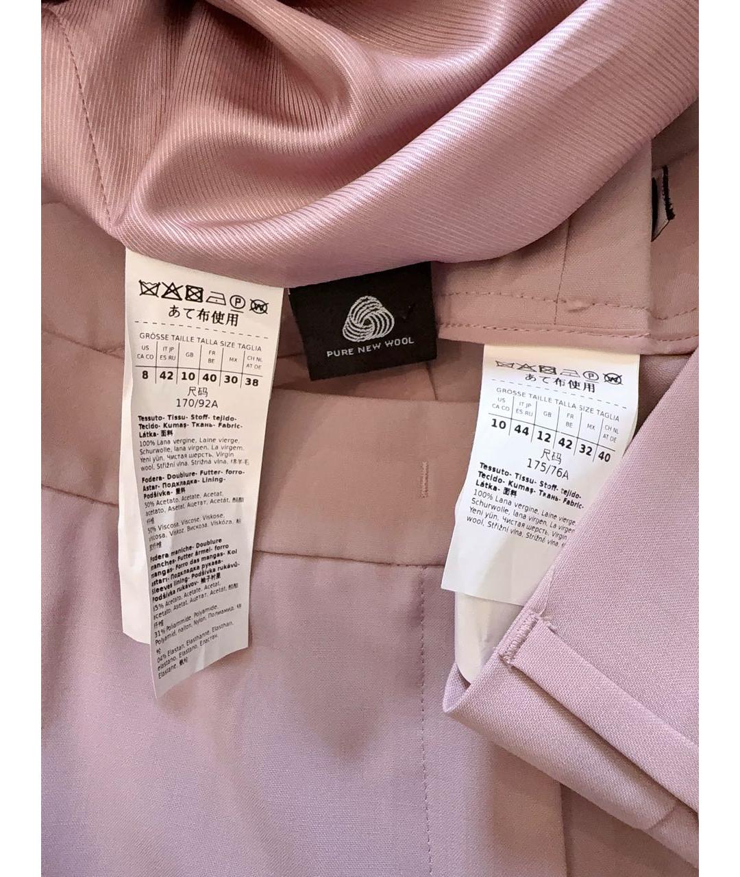 WEEKEND MAX MARA Розовый шерстяной костюм с брюками, фото 5