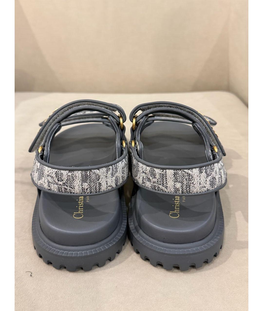 CHRISTIAN DIOR Серые сандалии, фото 4