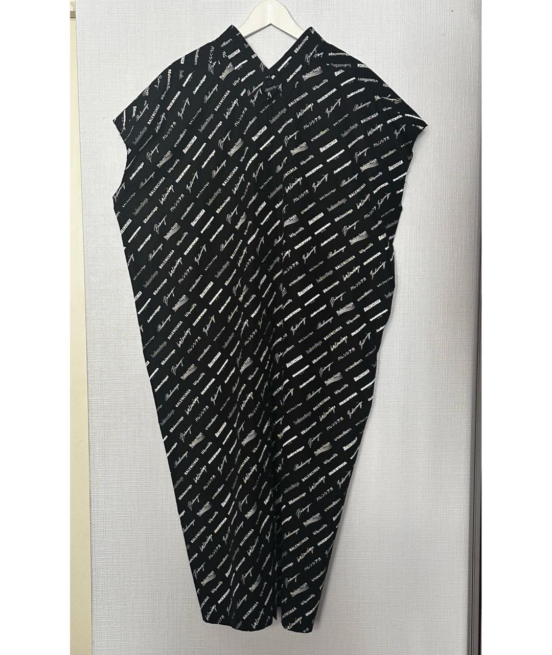 BALENCIAGA Черное хлопковое повседневное платье, фото 9