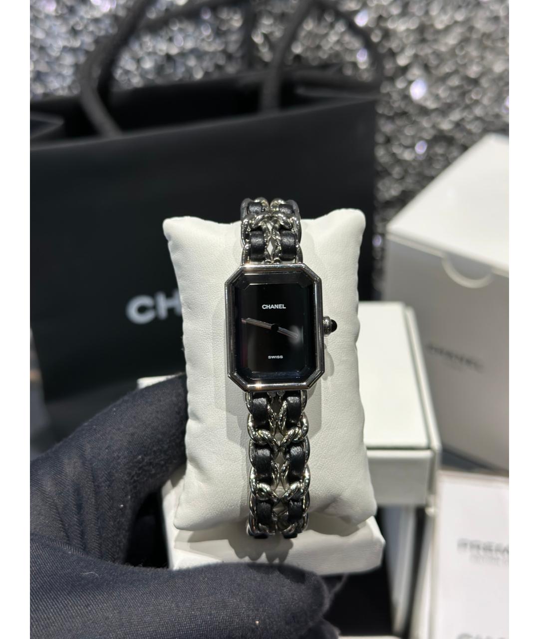 CHANEL Черные металлические часы, фото 10