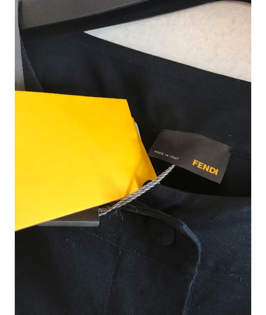 FENDI Черная хлопковая блузы, фото 2