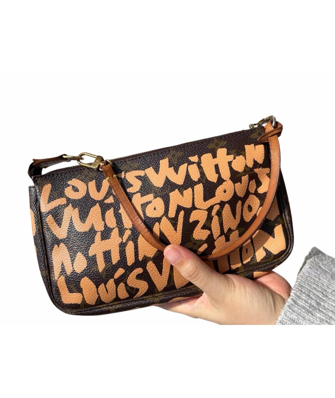 LOUIS VUITTON Оранжевая кожаная сумка с короткими ручками, фото 2