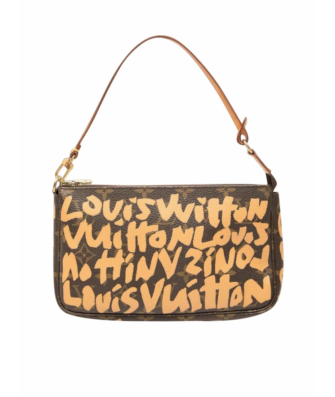 LOUIS VUITTON Оранжевая кожаная сумка с короткими ручками, фото 1