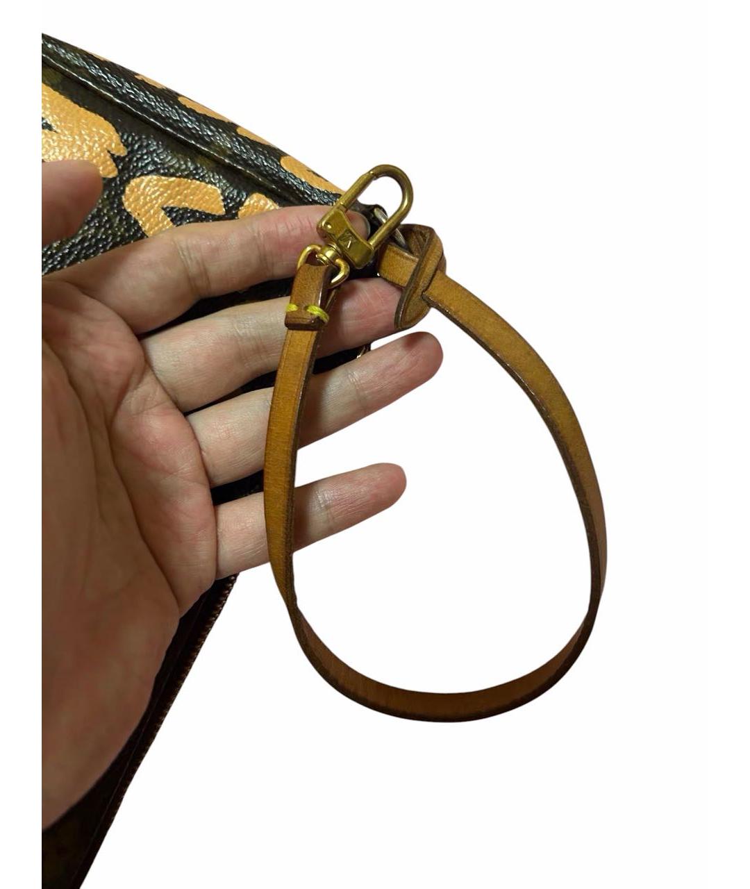 LOUIS VUITTON Оранжевая кожаная сумка с короткими ручками, фото 6