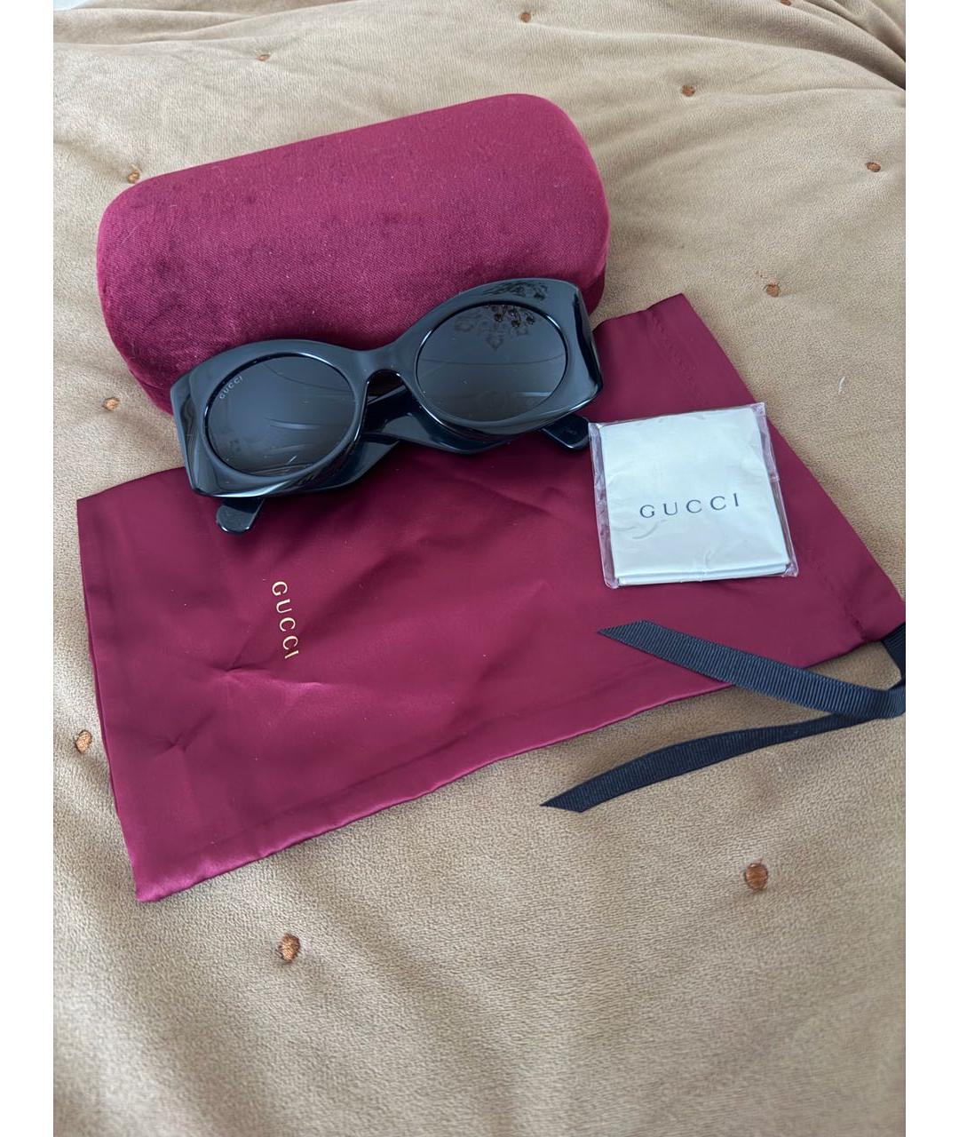 GUCCI Черные пластиковые солнцезащитные очки, фото 4
