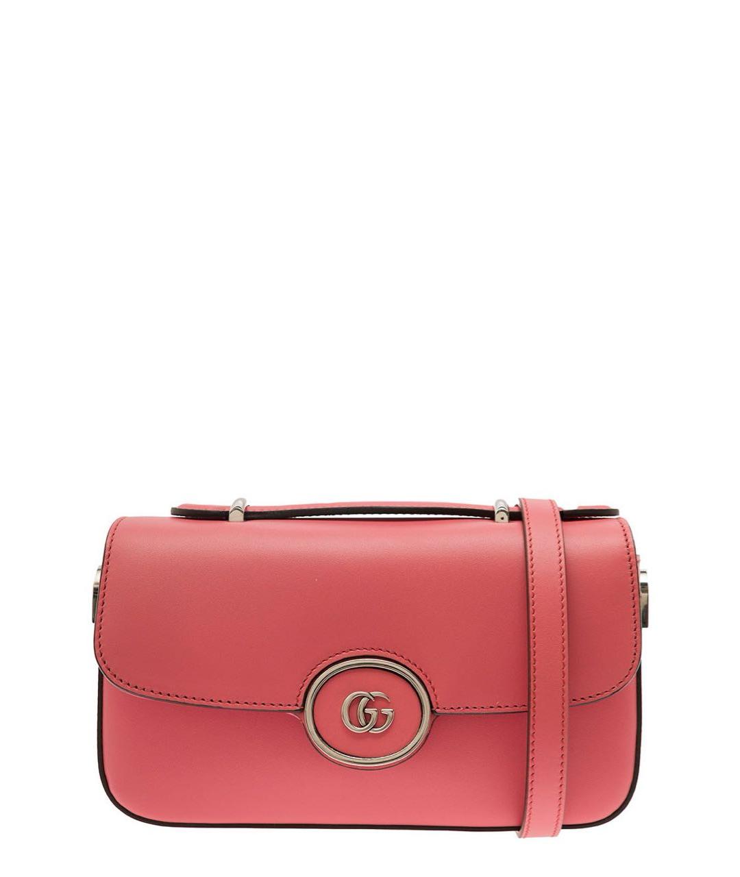GUCCI Коралловая кожаная сумка через плечо, фото 9