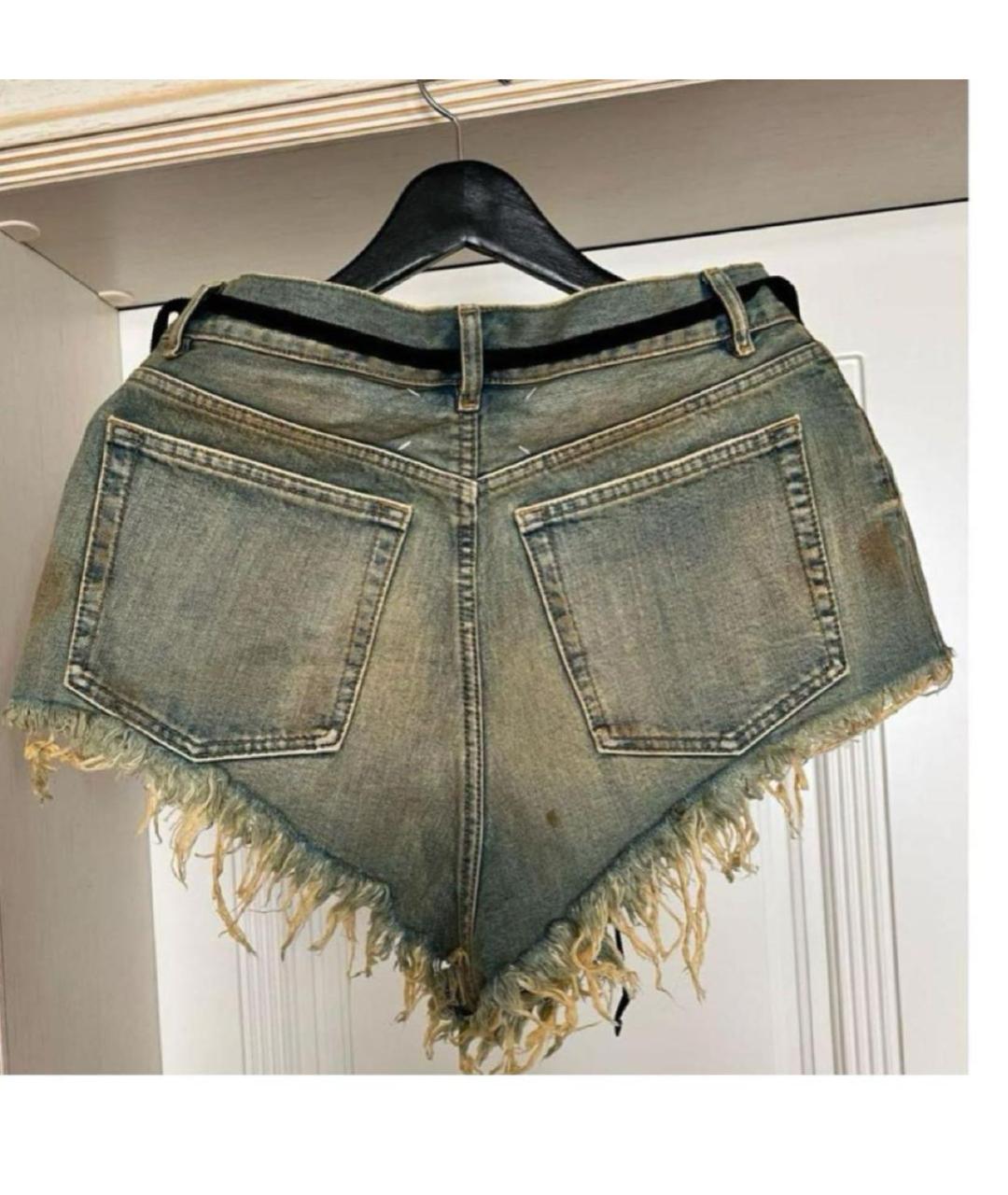 MAISON MARGIELA Голубые деним шорты, фото 4