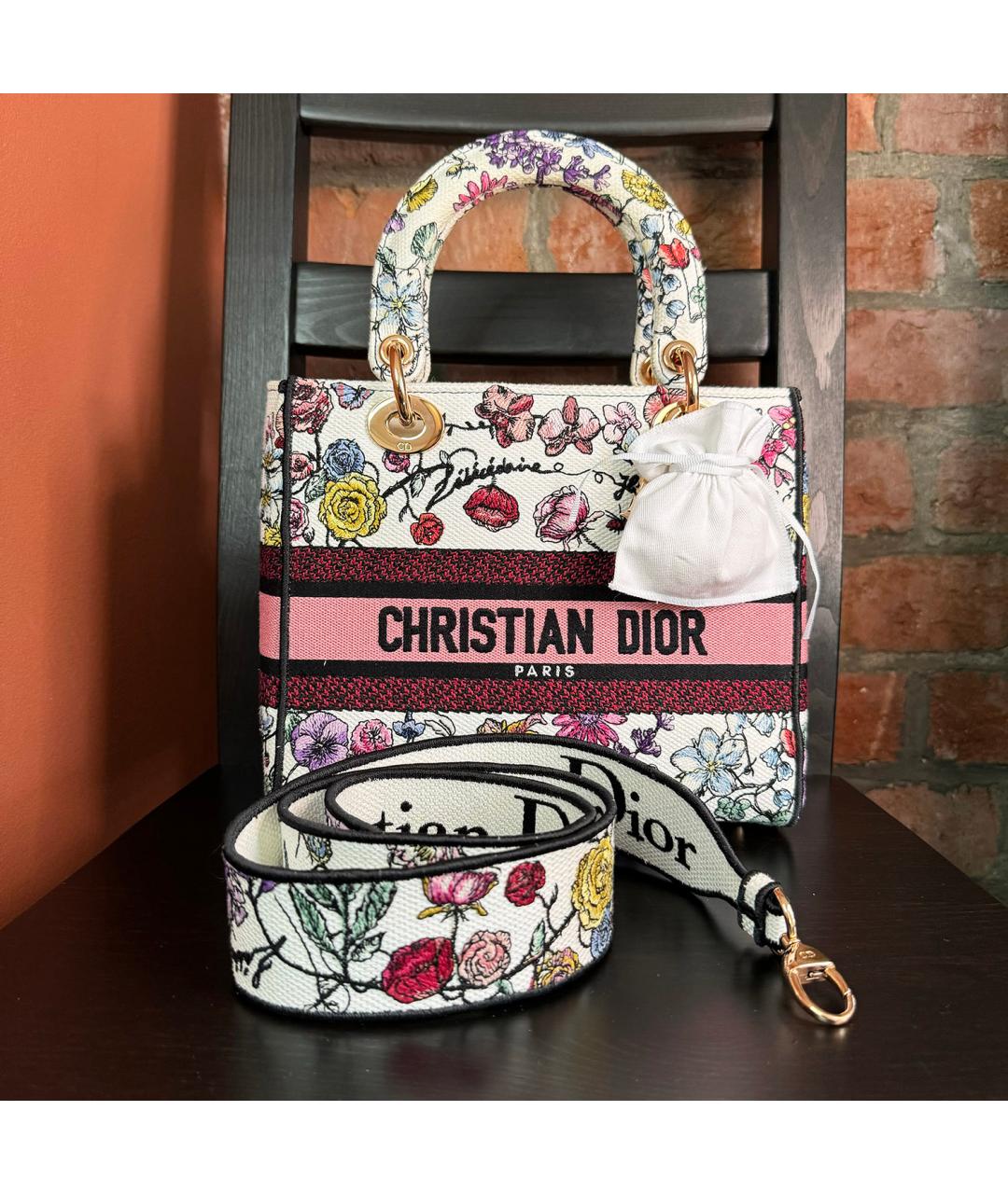CHRISTIAN DIOR Белая сумка с короткими ручками, фото 5