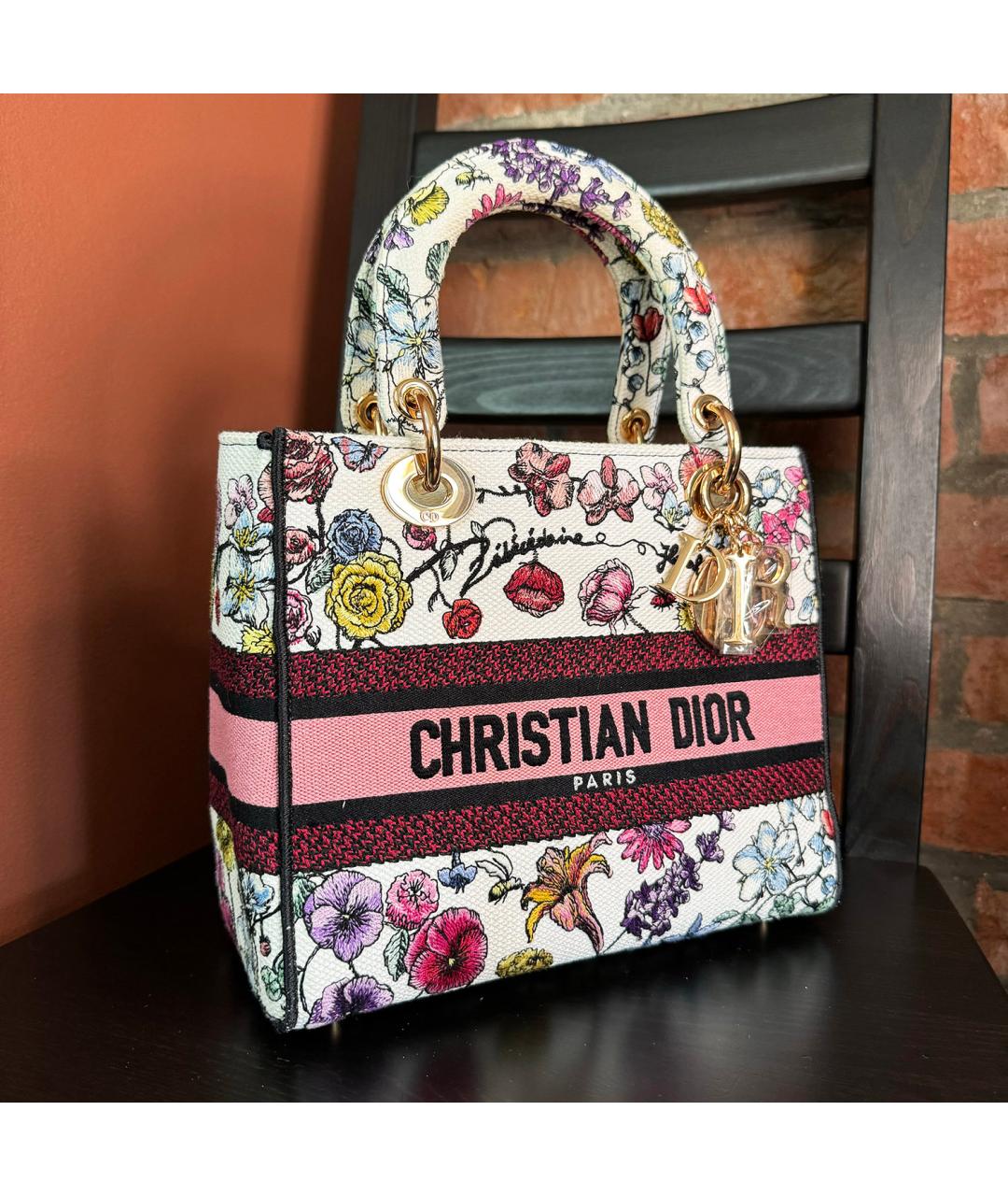 CHRISTIAN DIOR Белая сумка с короткими ручками, фото 7