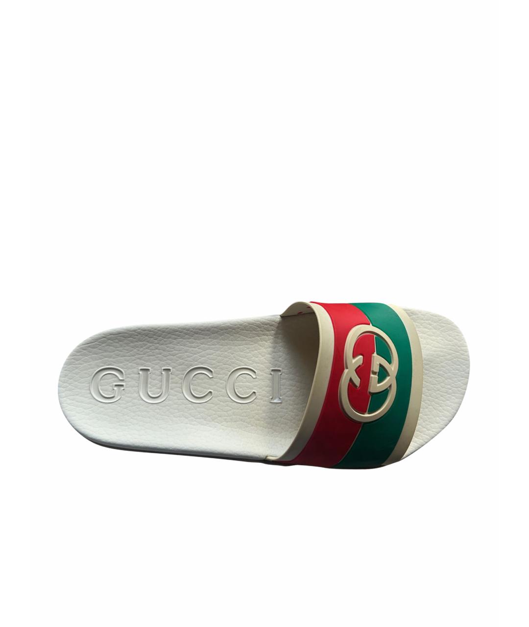 GUCCI Мульти резиновые шлепанцы, фото 1