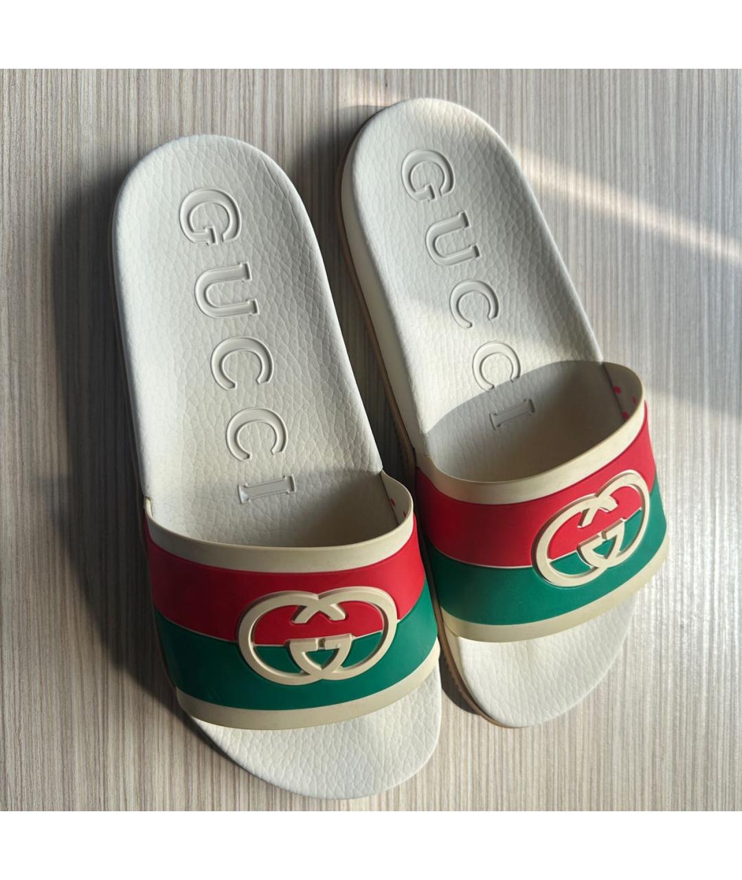 GUCCI Мульти резиновые шлепанцы, фото 2