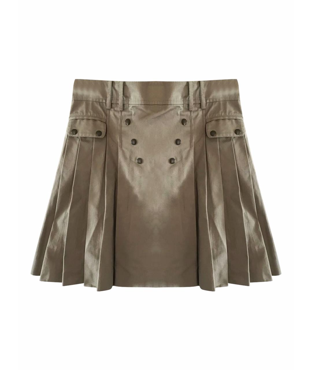 GIVENCHY Хаки хлопковая юбка миди, фото 1