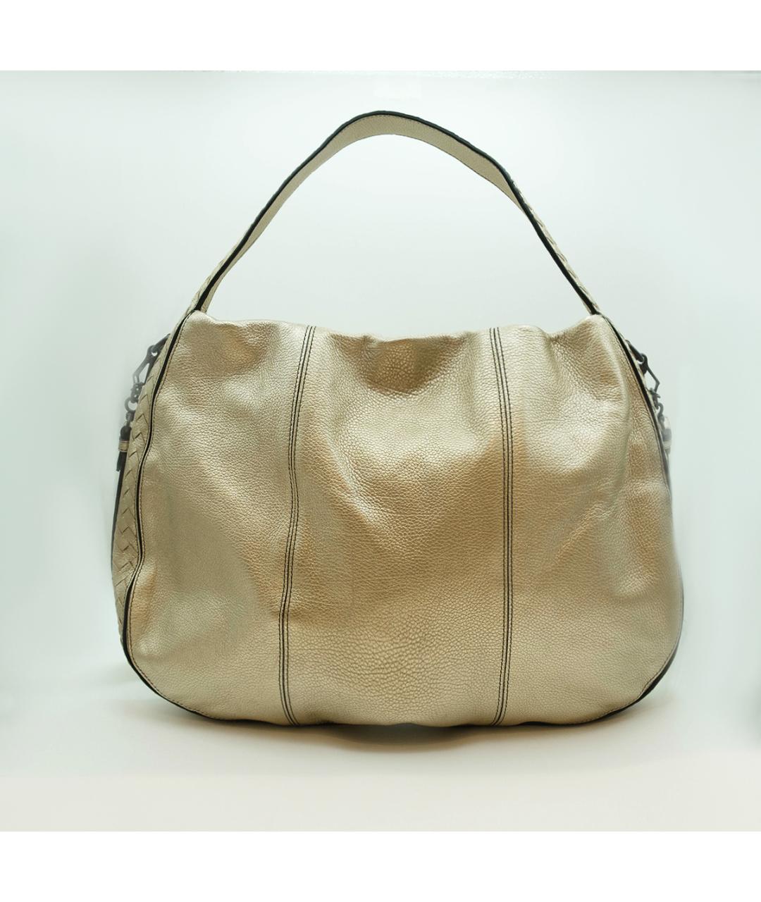 BOTTEGA VENETA Золотая кожаная сумка тоут, фото 2