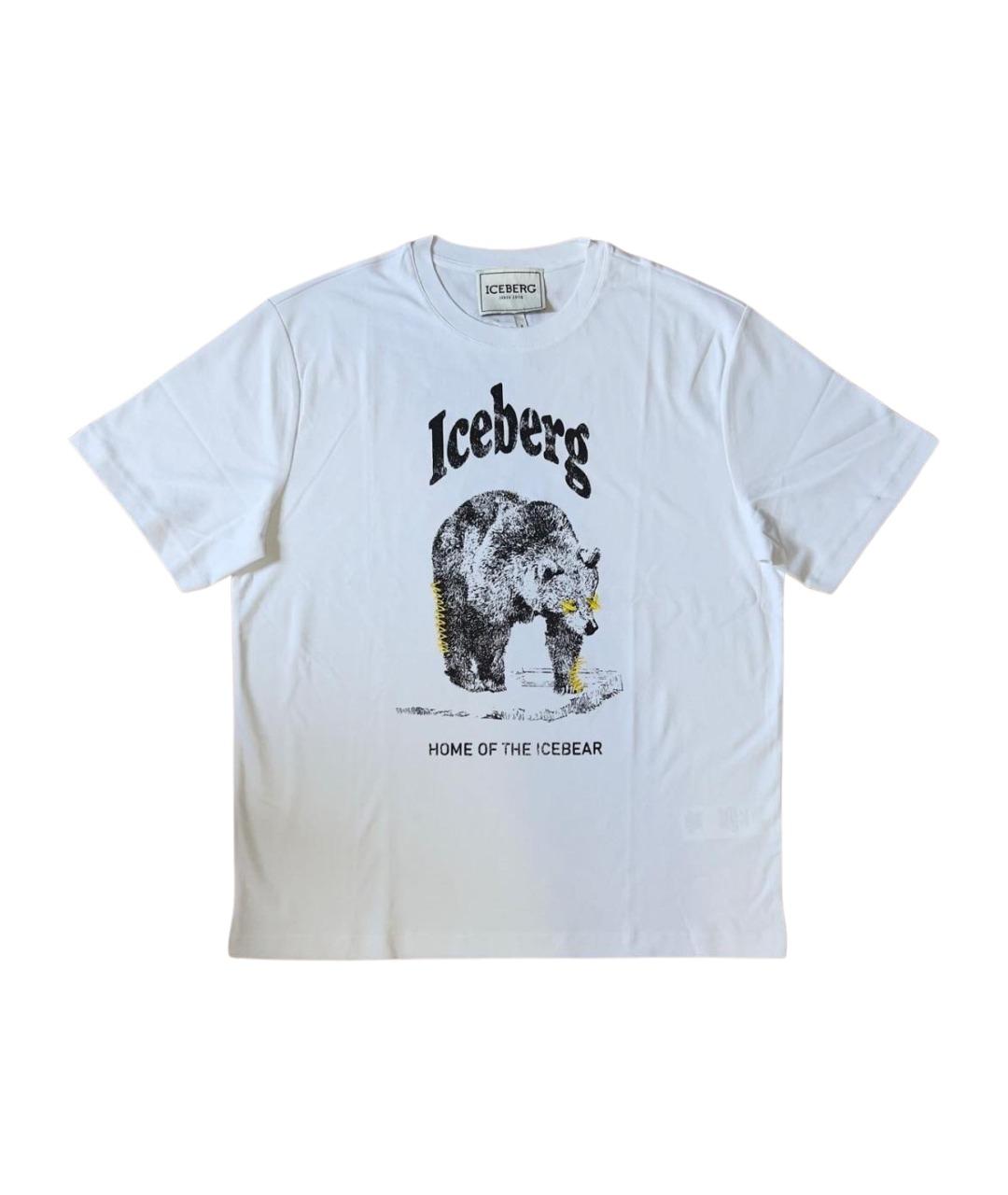 ICEBERG Белая хлопковая футболка, фото 1