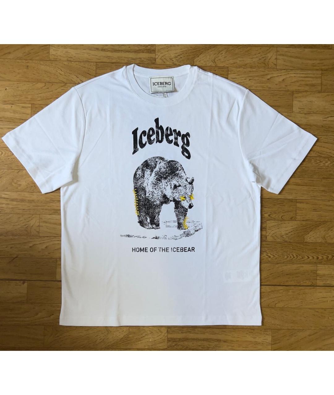 ICEBERG Белая хлопковая футболка, фото 7