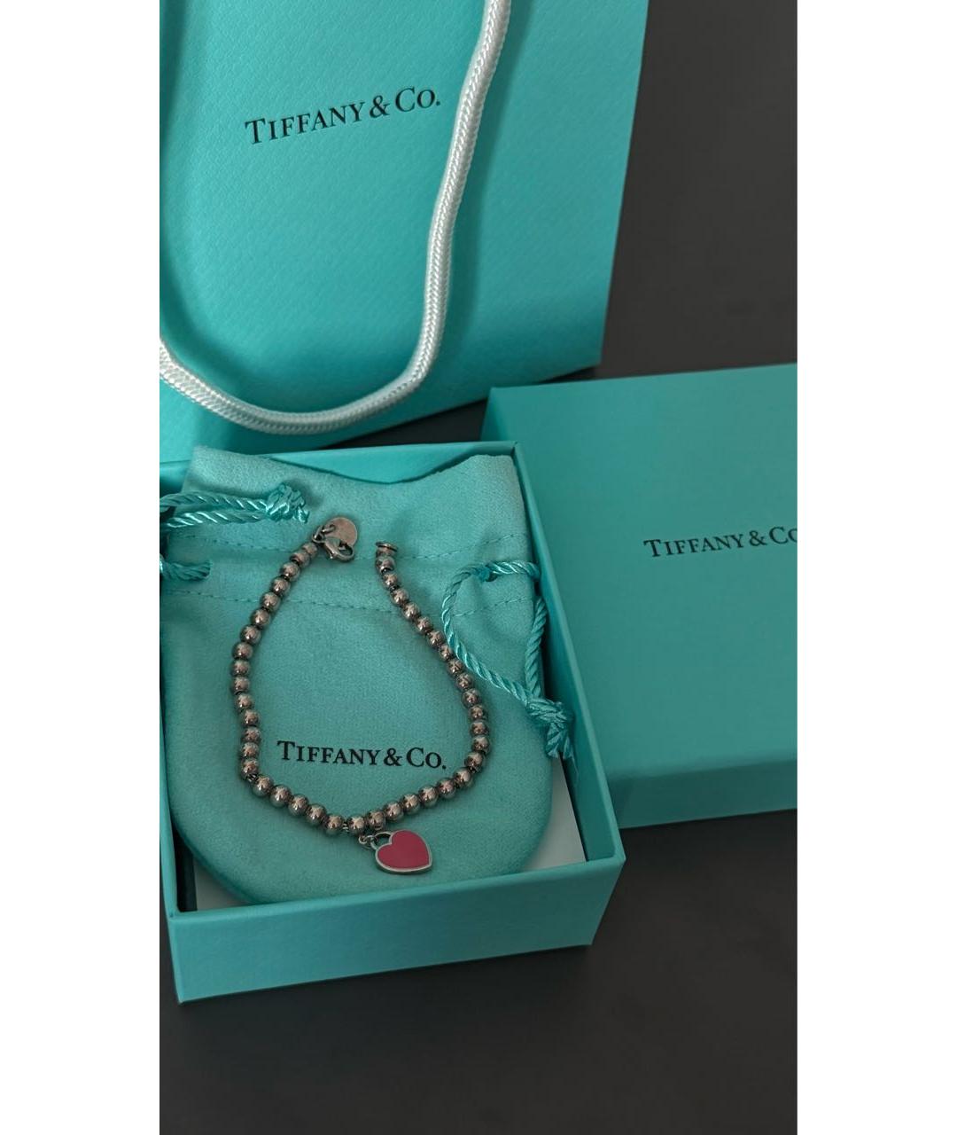 TIFFANY&CO Розовый серебряный браслет, фото 3