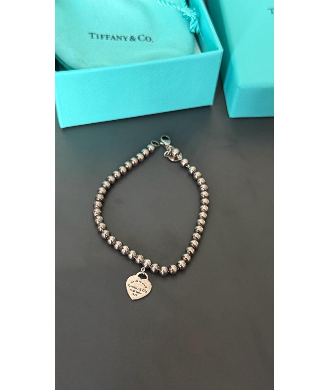 TIFFANY&CO Розовый серебряный браслет, фото 2
