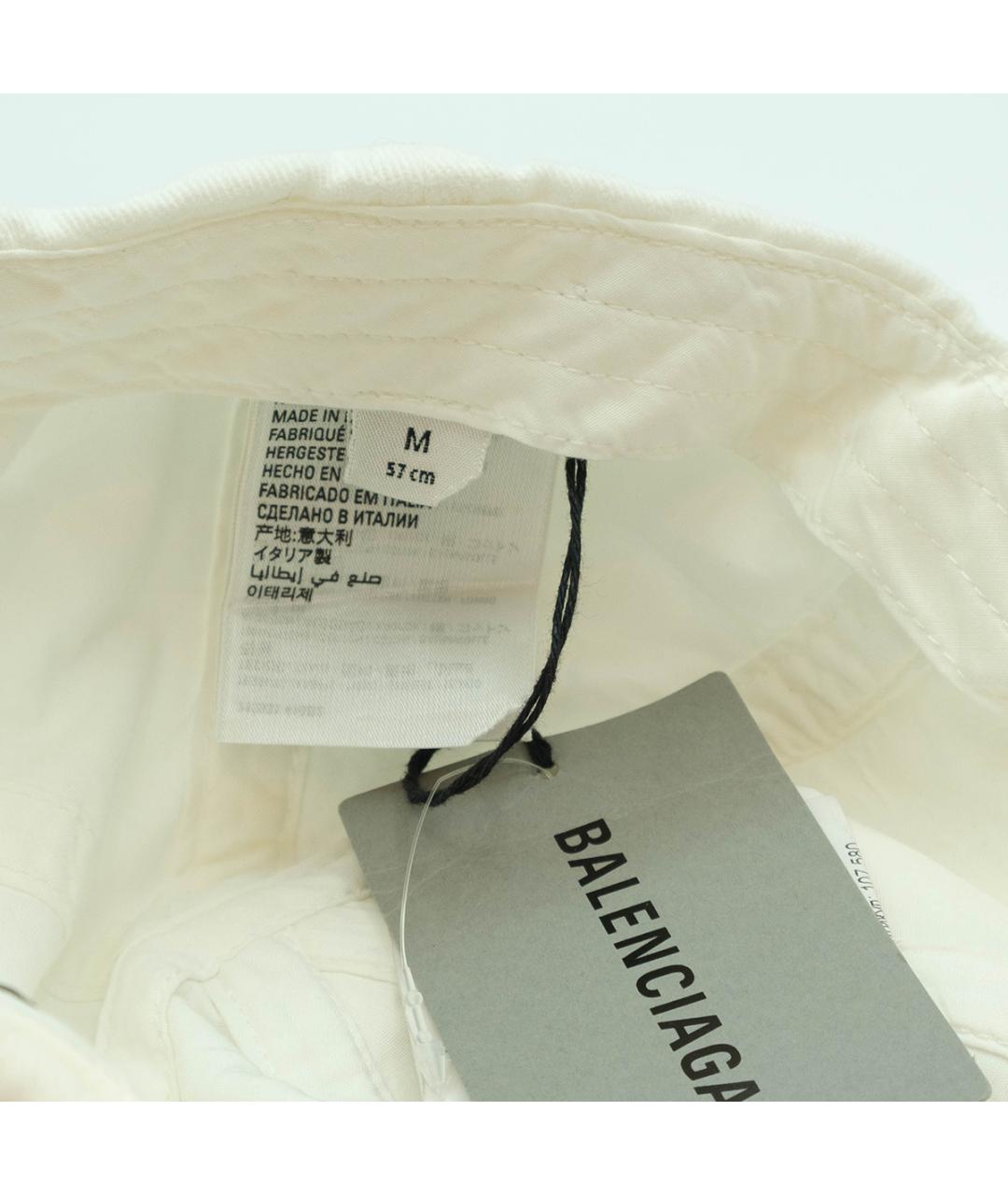 BALENCIAGA Белая хлопковая кепка/бейсболка, фото 6
